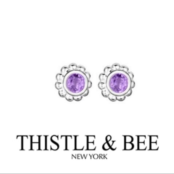 Thistle & Bee Jewelry - Amethyst and Silver earrings